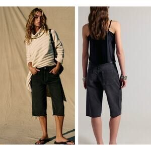 WE THE FREE FREE PEOPLE JAM SESSION RELAXED CAPRI NWT SIZE 31 ROCKSTEADY BLACK